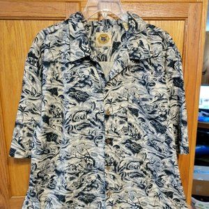 Pusser's West Indies Jungle Boat Button-Up Size L Shirt